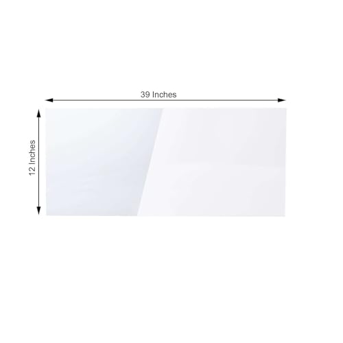 Tableclothsfactory 2 Pack 40" x 12" Clear Plexiglass Sheet, DIY Acrylic Sheets Sign Board with Protective Film - 3mm Thick for Home, Indoor, Outdoor Decor, Window Replacement, Display Cases