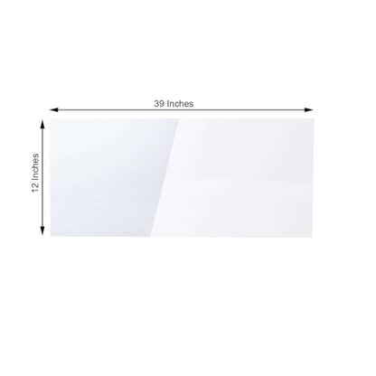 Tableclothsfactory 2 Pack 40" x 12" Clear Plexiglass Sheet, DIY Acrylic Sheets Sign Board with Protective Film - 3mm Thick for Home, Indoor, Outdoor Decor, Window Replacement, Display Cases