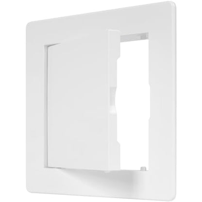 4" x 4" White Plastic Access Panel. Service Shaft Door Panel. Plumbing, Electricity, Heating, Alarm Wall Access Panel for Drywall. Bathroom Services Access Hole Cover.