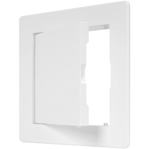 4" x 4" White Plastic Access Panel. Service Shaft Door Panel. Plumbing, Electricity, Heating, Alarm Wall Access Panel for Drywall. Bathroom Services Access Hole Cover.