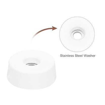 uxcell 8Pcs Rubber Bumper Feet, 0.35" H x0.98 W Round Pads with Stainless Steel Washer and Screws for Furniture, Appliances, Electronics - size: 0.35" H x0.98" W