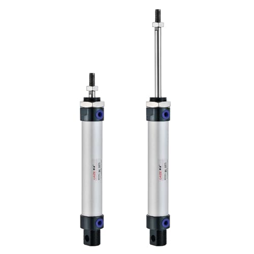 uxcell Pneumatic Air Cylinder 20mm Bore 75mm Stroke with Y Connector and Quick Fittings, MAL 20x75, for Automatic Equipment - size: 20mmx75mm
