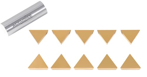 Accusize TPG431 TiN Coated Carbide Inserts, 1/2 in IC, 3/16 in Thick - size: TPG431