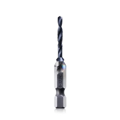 Kraftek 6-32NC Combination Drill and Tap Bit Set, Ultra TiAlN Coating M2 Drill Tap Set, One-Step Drilling, Tapping, and Deburring for Stainless Steel, Aluminum,Copper, Plastic, Mild Steel - size: 6-32NC 1pc