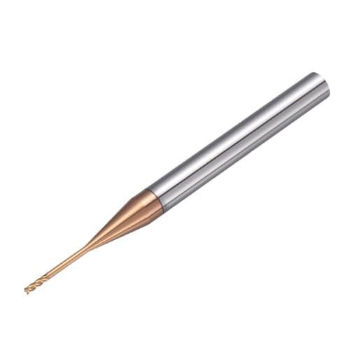 Carbide End Mill 1mm Dia 10mm Cut L 50mm L 4mm Shank 4 Flute - size: 1mm Dia - 10mm CL - 50mm L - 4mm Shank
