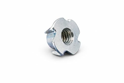 Tech Team #746 Furniture Leveling Feet – 3” Stem 5/16”-18 Thread Adjustable Glides with T-Nuts (Set of 4) – Heavy-Duty Levelers for Chairs, Tables, Cabinets & Work Benches