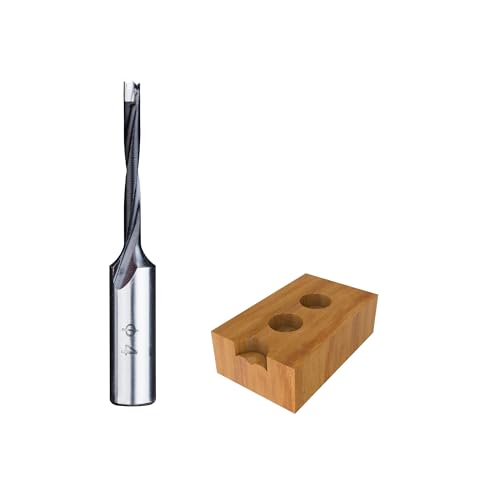 HUHAO 4mm Carbide Tipped Brad Point Boring Bit, Right Hand Dowel Drill Bits - size: 4mm Dia x 70mm Long x 10mm Shank R