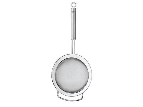 Rösle Stainless Steel Round Handle Kitchen Strainer, Fine Mesh, 9.5-inch - size: 9.5-inch Round Handle, style: Fine Mesh