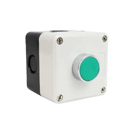 ATO Momentary Push Button Switch Station Box, 1 NO+1NC, ABS One Push Button Control Switch