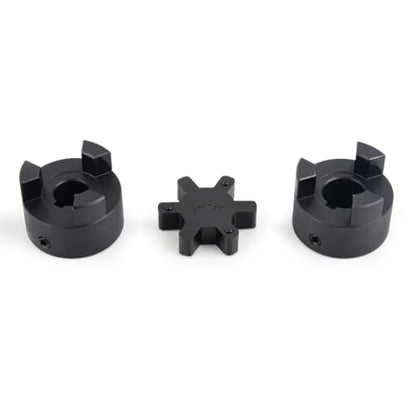 5/8" to 3/4" L075 Flexible 3-Piece L-Jaw Coupling Coupler Set & Rubber Spider for Log Wood Splitter Hybrid Equipment - size: 5/8" and 3/4"