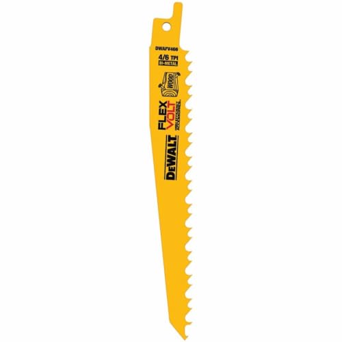 DEWALT FLEXVOLT Reciprocating Saw Blades, 5-Pack, 6”, 6TPI, Stainless Steel (DWAFV466)