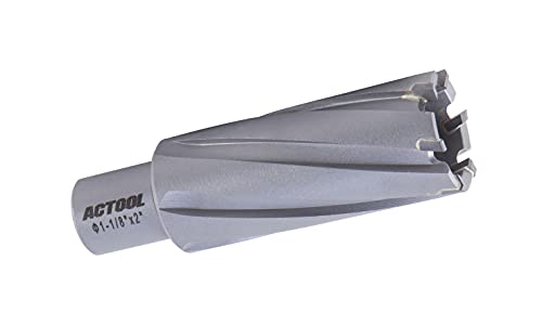 1-1/8'' Diameter x 2'' Depth of Cut Carbide Tipped TCT ANNULAR Cutter with 3/4'' Weldon Shank - size: 1-1/8'' x 2''