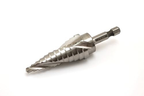 TEMO M35 Cobalt Spiral Step Drill Unibit Bit 3/16" -7/8" 12 Size 1/4" Shank - size: 3/16" - 7/8", style: Spiral