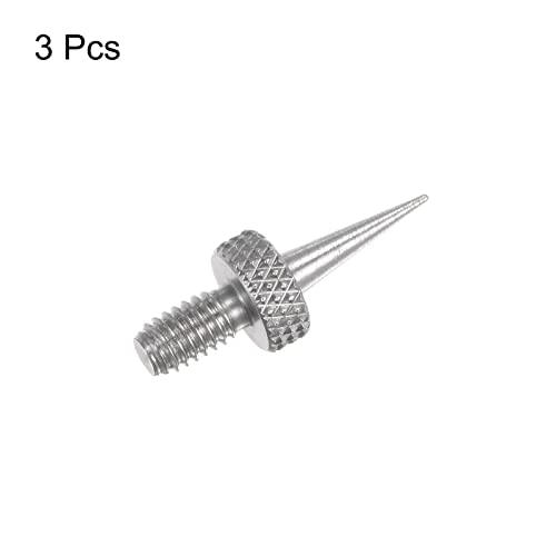 HARFINGTON 3pcs Needle Point Contact Points R0.15 M2.5 Thread 7mm Length 303 Stainless Steel Pointed Head for Dial Digital Indicators Depth Gauge - size: R0.15x7mm