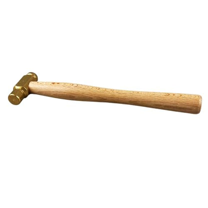 ARTESIA TOOL 10" (25.4 cm) Brass Ball Pein Hammer | 1/2" (1.27 cm) Striking Surface | Spark-Free | Solid Wood Handle | Ideal for Jewelers & Metal Crafting
