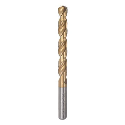 HARFINGTON Twist Drill Bit 10.5mm Titanium Coated (HSS-E) M42 High Speed Steel 8% Cobalt Straight Shank for Stainless Steel Aluminum Alloy Metal - size: 10.5mm
