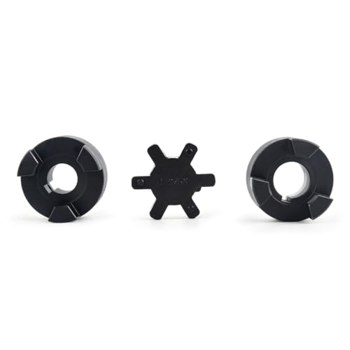 5/8" to 3/4" L075 Flexible 3-Piece L-Jaw Coupling Coupler Set & Rubber Spider for Log Wood Splitter Hybrid Equipment (Pack of 3) - size: 5/8" and 3/4" (Pack of 3)