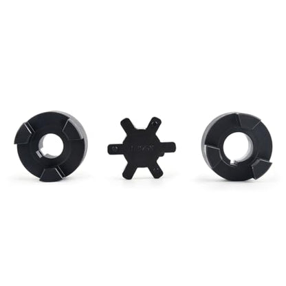 5/8" to 3/4" L075 Flexible 3-Piece L-Jaw Coupling Coupler Set & Rubber Spider for Log Wood Splitter Hybrid Equipment (Pack of 3) - size: 5/8" and 3/4" (Pack of 3)