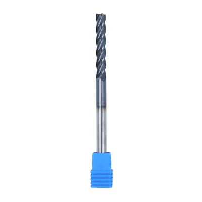 1/4in Solid Carbide Long End Mill, 4 Flute, 30 Degree Helix - size: 1/4in