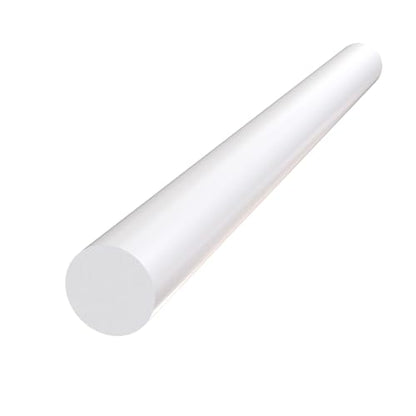 Defendifend Round Acetal Copolymer Rods 13-Inch Length Black Acetal Copolymer Rod Rigid Wear-Resistant Machinable Long Acetal Rods (POM rods) (1, White, 1 X 13 inch) - color: White, size: 1 X 13 inch