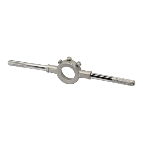 Drill America 3/4"-11-1/2 2" OD HSS NGH Garden Hose Round Die with Matching Die Handle (Wrench), Die Stock - size: 3/4" NGH, style: 2" OD