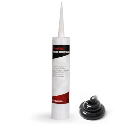 RTV Silicone Gasket Maker Black, High Temperature Gasket Sealer 13 Oz. - color: Black, size: 300ml