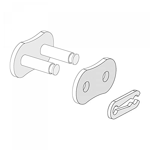 uxcell 16Pcs #25 Chain Master Connector Link Roller, 1/4" Pitch Carbon Steel, Standard Connecting Split Links for 04C Chain - size: #25