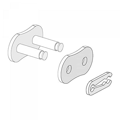 uxcell 16Pcs #25 Chain Master Connector Link Roller, 1/4" Pitch Carbon Steel, Standard Connecting Split Links for 04C Chain - size: #25