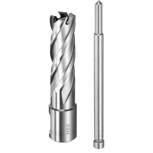 HARFINGTON Annular Cutter 21/32" Cutting Diameter Shank 3/4" with 2" Depth of Locating Pin M2 High-Speed Steel Drill Bit Annular Cutter for Standard Magnetic Drills Machine Tools Mills - size: 21/32 inch * 2 inch