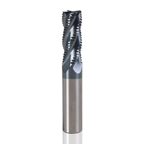 1/2" 4 Flute Roughing End Mill AlTiN Coated Carbide, 1Pcs - size: 1/2 in