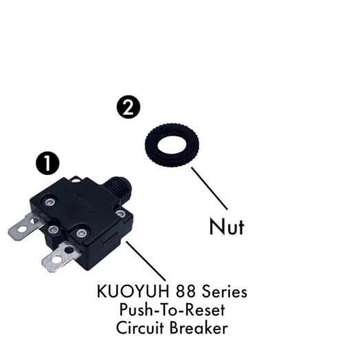1pc KUOYUH 88 Series 125/250VAC 32VDC 50/60Hz Thermal Overload Circuit Breaker 3-30A (14A) - style: 14A