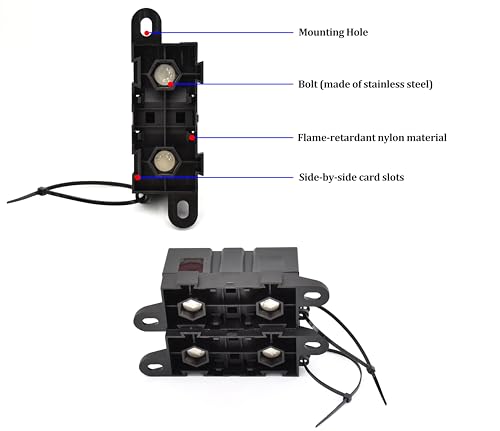 Mega ANM Bolt Down Fuse Hoder with 2X 150A Spare fuses, terminals, Shrinking Tubes, Screws and fixig Wrench All in one Package Ideal for Car Van, RV, Trailer and Marine Boat (Mega 150A) - size: Mega 150A
