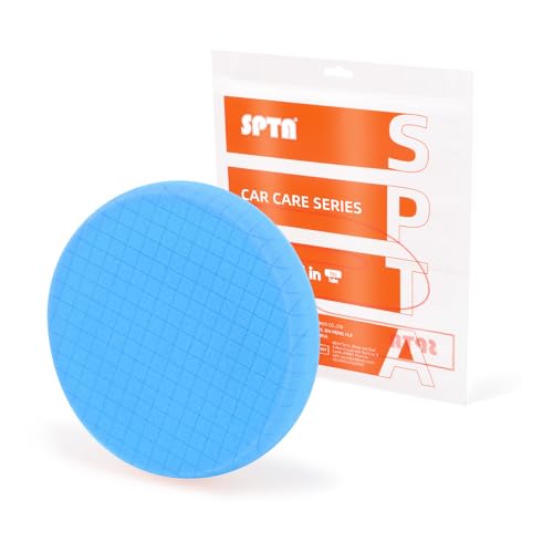 Blue T60 Moderate-Cut Foam Polishing Pads, SPTA 1Pc 5.5 Inch Face for 5 Inch 125mm Backing Plate Compound Buffing Sponge Pads for Car Buffer Polisher Compounding, Polishing and Waxing -FPTSS5B - color: 1Pc Blue T60 Moderate-Cut Pad, size: 5.5inch