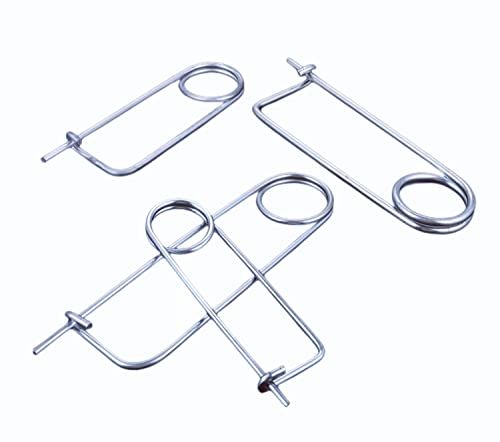 8PCS Steel Brooch Shape Cotter Safety Pins, Spring Pin Quick Lock Brooch Locking Fastener for Farm Lawn Garden Hitch -6Sizes (Size: 2*45*16mm 8PCS/Set) - size: Size: 2*45*16mm 8PCS/Set