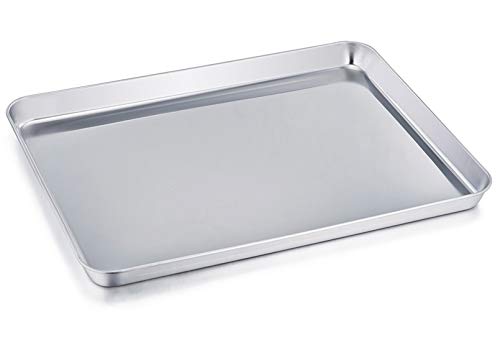TeamFar Baking Sheet, 16" x 12" x 1" Stainless Steel Cookie Sheet Pan - size: 16" x 12" x 1"