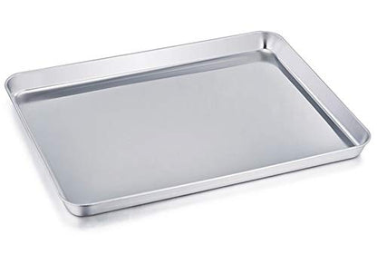 TeamFar Baking Sheet, 16" x 12" x 1" Stainless Steel Cookie Sheet Pan - size: 16" x 12" x 1"
