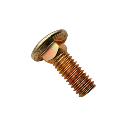 3/8"-16 x 1 Grade 8 Carriage Bolts (4-Pack) – Heavy-Duty Coarse Bolts Includes Flat Washers & Nuts – Round Head Square Neck SAE 1.0" for Machinery & Construction - size: 3/8" x 1" Standard Nut