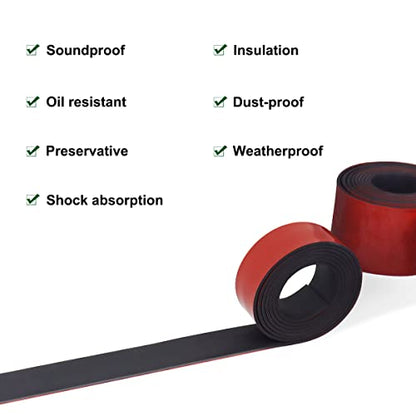 Rubber Strips with Adhesive Backing 4 in x 1/8 in x 10 FT Neoprene Gaskets and Seals, Rubber Sheets, Rolls & Strips for Gaskets Pads Seals Crafts Protection - size: 4In x 1/8In x 10Ft, style: Backing Adhesive
