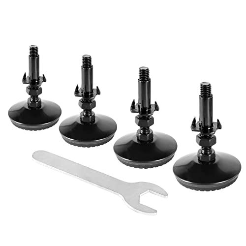 M8 Leveling Feet with 2" Thread Length - Black, 4 Set - color: Black, size: M8 x 50mm