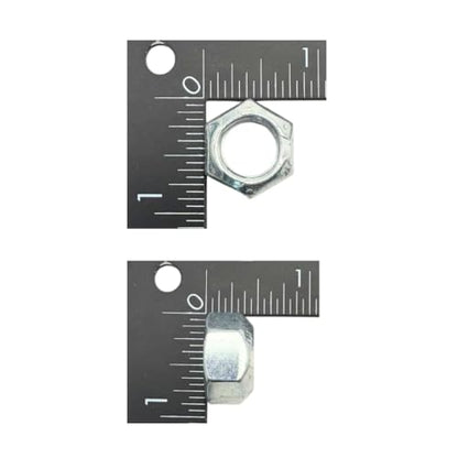 1/2"-20 Grade C All-Metal Top Lock Nuts (4 Pack) – Heavy Duty Clear Zinc Fine Thread Locking Fasteners, High Temperature & Vibration Resistant Steel - size: All-Metal Top Lock Nut Clear Zinc – 4 Pack
