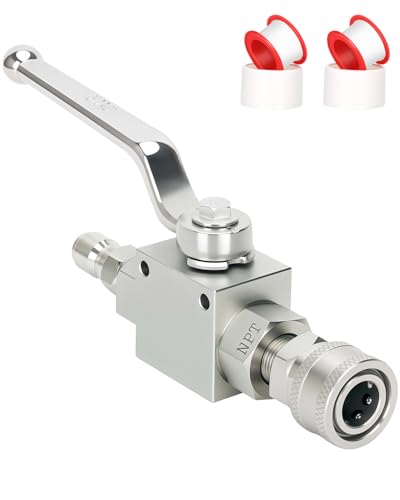 Pressure Washer Ball Valve, 3/8" Quick Connect, 4500 PSI Valve - style: 1Pcs