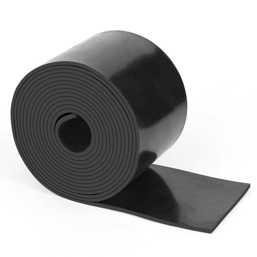HooTown Solid Rubber Sheets Strips, No Adhesive Neoprene Rubber Rolls Seal - size: 3” Wide x 120” Long, style: 1/8" Thick
