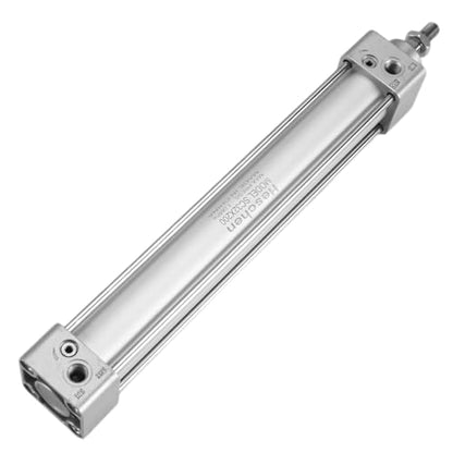 Heschen Tie-Rod Pneumatic Air Cylinder, SC 32-200, 32mm Bore, 200mm Stroke, PT 1/8 Port, Double Acting, Adjustable Cushion, Self-Lubricating Actuator for Industrial & Woodworking - size: 200mm Stroke