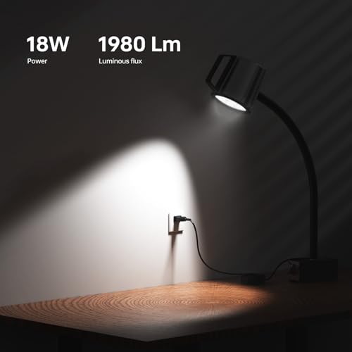 Magnetic Light, 18W Lathe Machine Lamp, 1800 Lumens Flexible Lathe Work Light for CNC Milling Machine Drill Press Lighting - size: 18w magnetic light