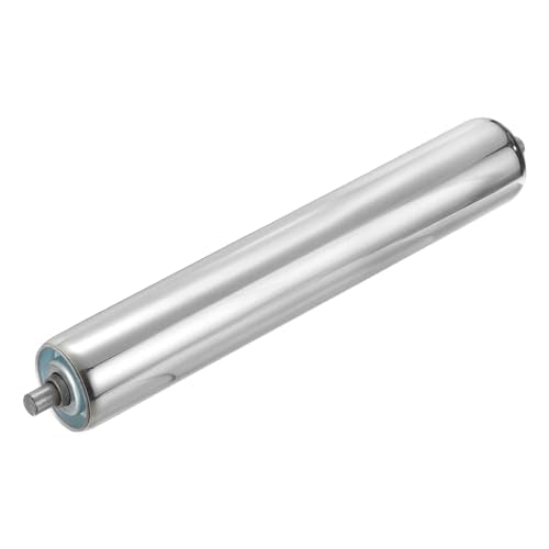 MECCANIXITY Stainless Steel Conveyor Roller 2" Diameter 8" Length Gravity Transmission Replacement Part Galvanized End (Silver) - size: 2"x8"