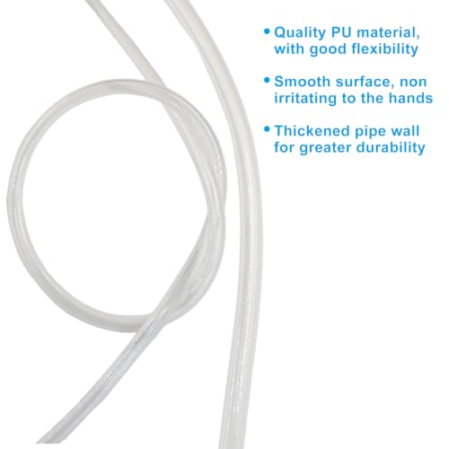 39ft 8mm OD x 5mm ID Pneumatic Tubing Pipe, (Transparent) - color: Transparent, size: 8mm OD x 5mm ID