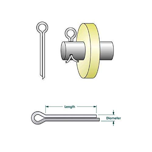 T.K.Excellent Hardware Pins 304 Stainless Steel Cotter Pins Fastener Assortment Kit Hitch Keeper Pin Clips Retaining Pins Straight Hairpins 230 Pcs