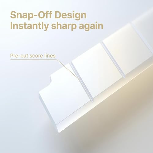 18mm Ceramic Utility Knife Blades Refills, 12 Pack - 60 Degree Snap Off Replacement Blades for Box Cutters, Never Rusts, Non-Magnetic, Non-Conductive Craft Knife Blade - color: 18mm/60 Degrees