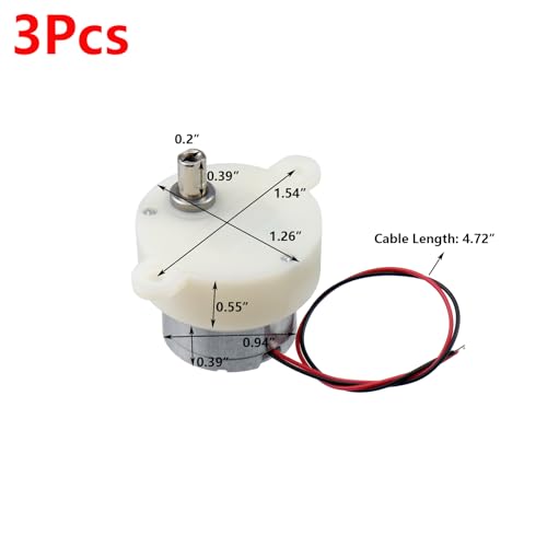 Antrader 3Pcs DC 6V 5RPM High Torque Micro Gear Reduction Motor Gearbox - style: 6V 5rpm