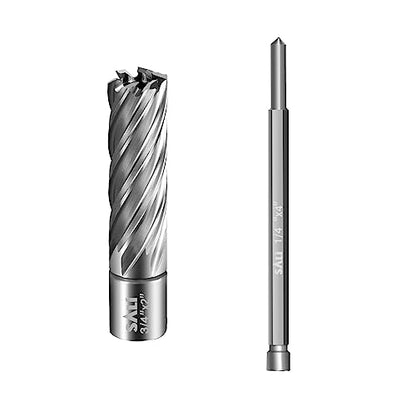 SALI Annular Cutter Diameter 3/4 Inch with Weldon Shank 3/4" (with 2 Flats) Cutting Depth 2" Mag Drill Bit for Magnetic Drill Press HSS Fully Ground Drill with One 1/4"*4" Pilot Pin - size: 3/4"*2"